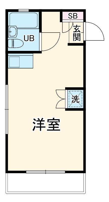 ジュネパレス相模原第16(ワンルーム/4階)の間取り写真