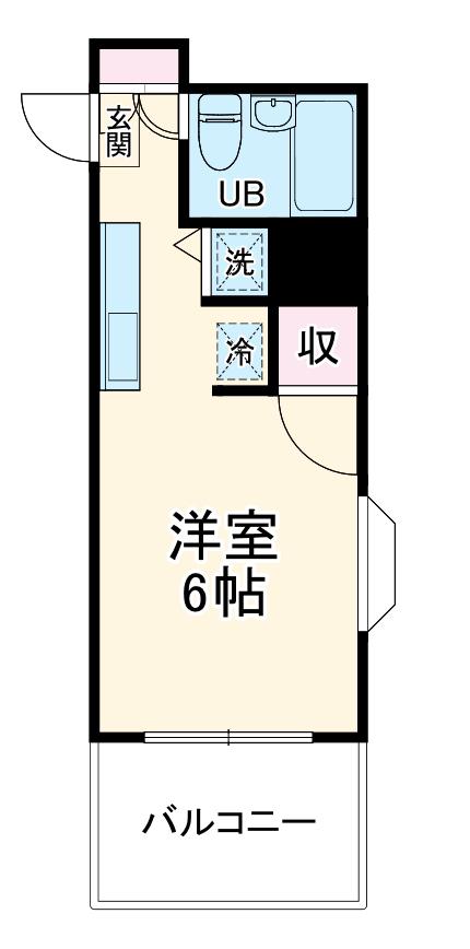 スカイコート鶴見第5(ワンルーム/2階)の間取り写真