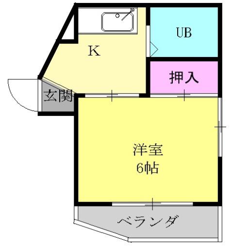 S・Tコーポ(1K/3階)の間取り写真