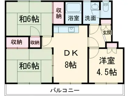 コスモスイトウ(3DK/3階)の間取り写真