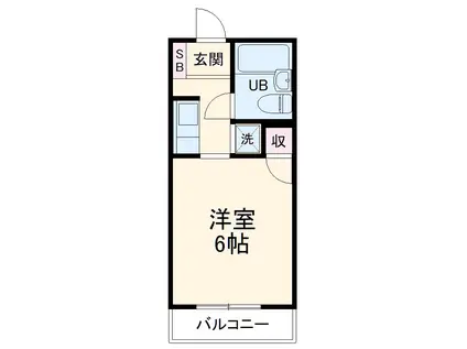 カーサ鶴巻(1K/1階)の間取り写真