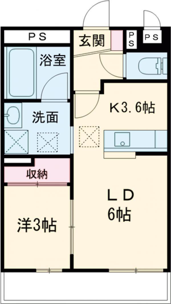 ノッティングヒル(1SK/1階)の間取り写真