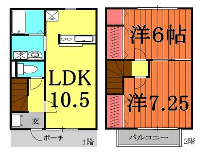 エスポワール(2LDK)の間取り写真