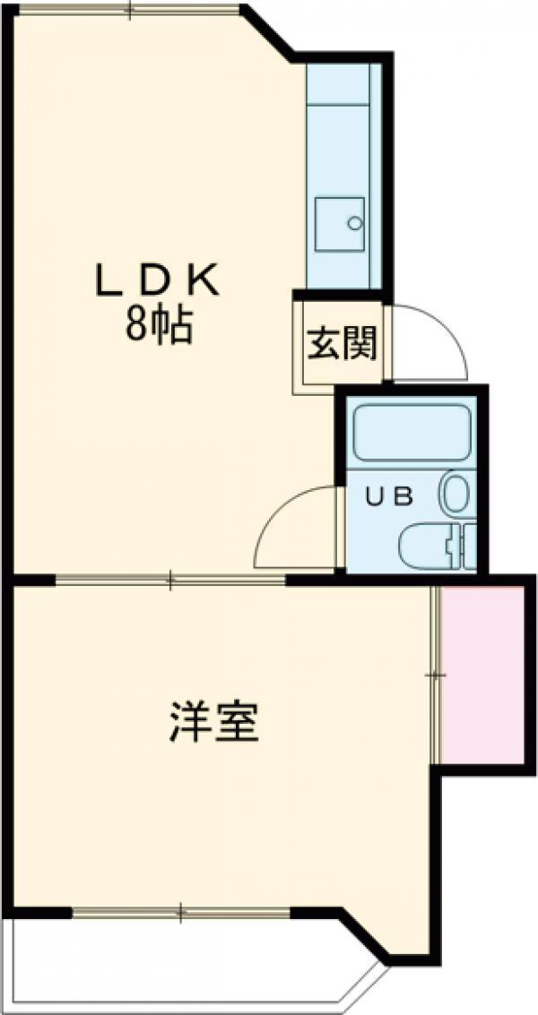 寿コーポ(1DK/1階)の間取り写真