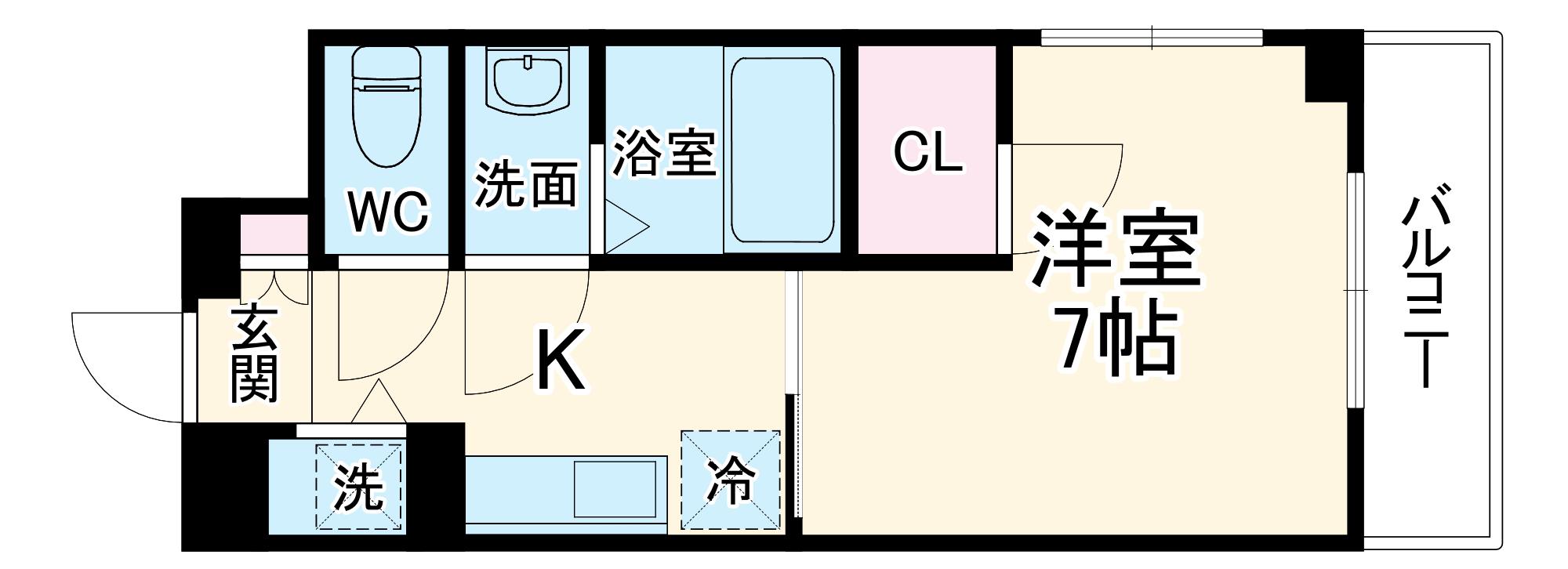 AIRPORT FRONT ASD(1K/9階)の間取り写真