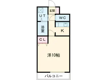 MRR宇都宮(1K/8階)の間取り写真