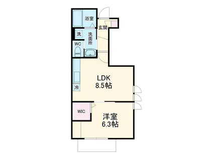 フォレストメゾン・シバⅢ(1LDK/1階)の間取り写真