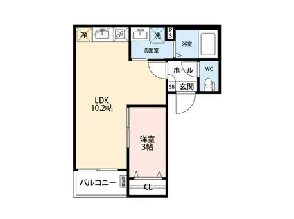 GRANDBLUE HARUTA Ⅰ(1LDK/1階)の間取り写真