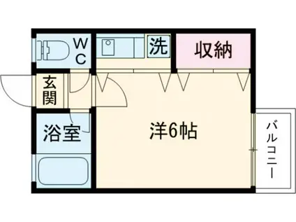 カミサトハイム(ワンルーム/2階)の間取り写真