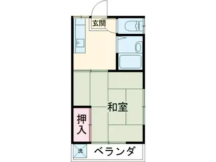 みゆき荘別棟(1K/2階)の間取り写真