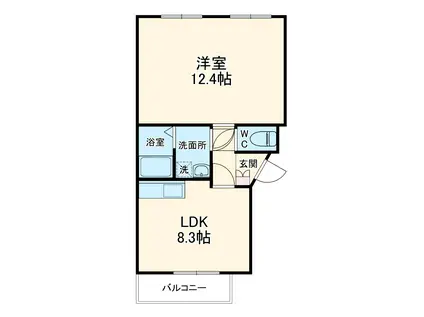 プレステージT(1LDK/2階)の間取り写真