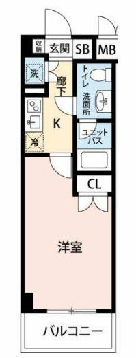 VILLAGEHOUSE 幕張本郷(1K/2階)の間取り写真