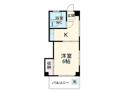 成増ヴィレッジ2(1K/2階)の間取り写真
