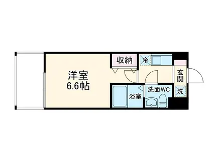 フロンティアコンフォート菊名ステーションウエスト(1K/2階)の間取り写真