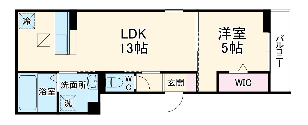 ラウレア(1LDK/1階)の間取り写真