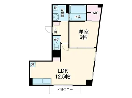 SUGARLOAF PARK花の木(1LDK/3階)の間取り写真