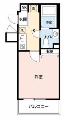 マイナビSTAYステージア横浜菊名(1K/3階)の間取り写真
