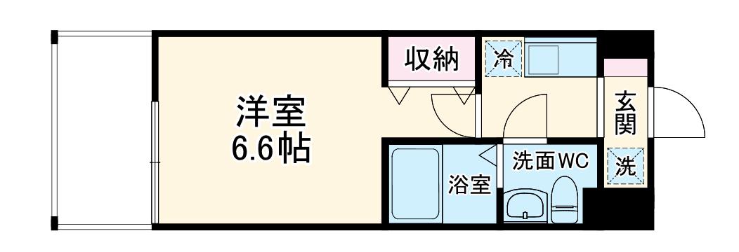 マイナビSTAYステージア横浜菊名(1K/4階)の間取り写真