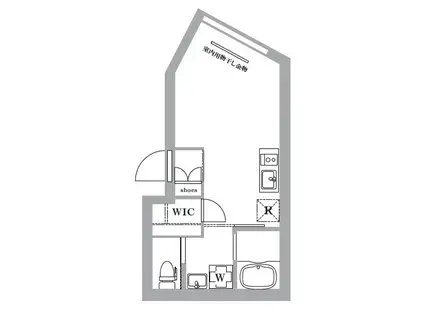 リブレス武蔵関(ワンルーム/1階)の間取り写真