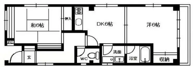 六軒町サンハイツ 2階階 間取り