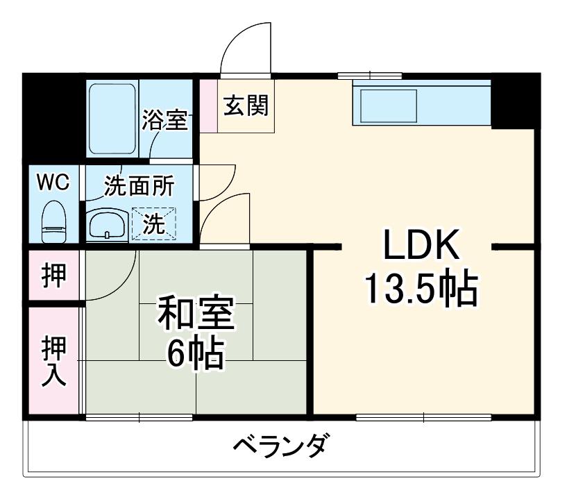 マンションロワール(2DK/3階)の間取り写真