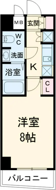 メインステージ田端参番館 8階階 間取り