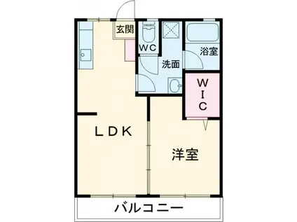 すみれハイツ(1LDK/2階)の間取り写真
