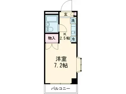メゾンド24(ワンルーム/2階)の間取り写真