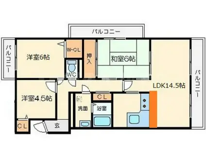 パードレ関目(3LDK/10階)の間取り写真