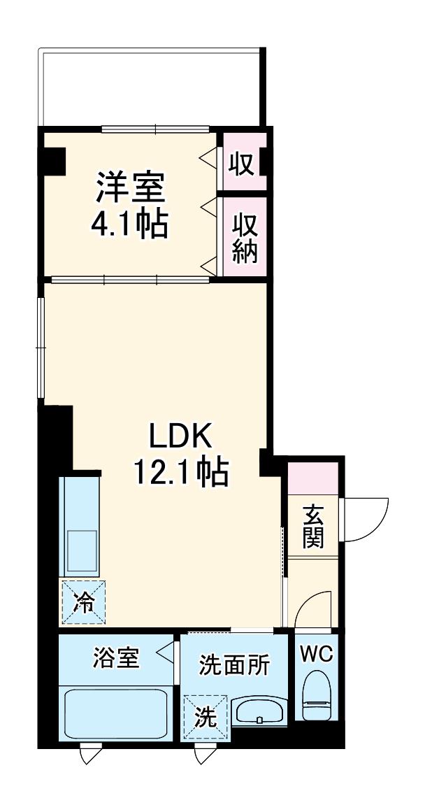 ベルベーナ(1LDK/2階)の間取り写真