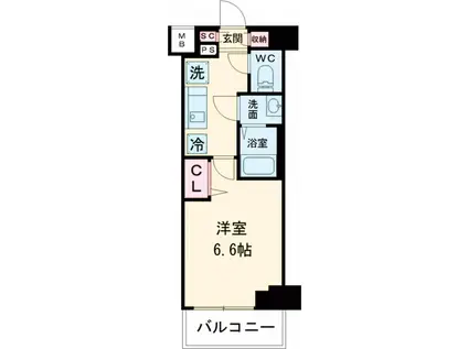 AZEST立石Ⅰ(1K/5階)の間取り写真