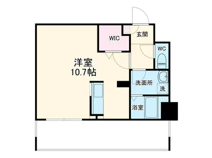 ヴィアロ千種スクエア(ワンルーム/5階)の間取り写真