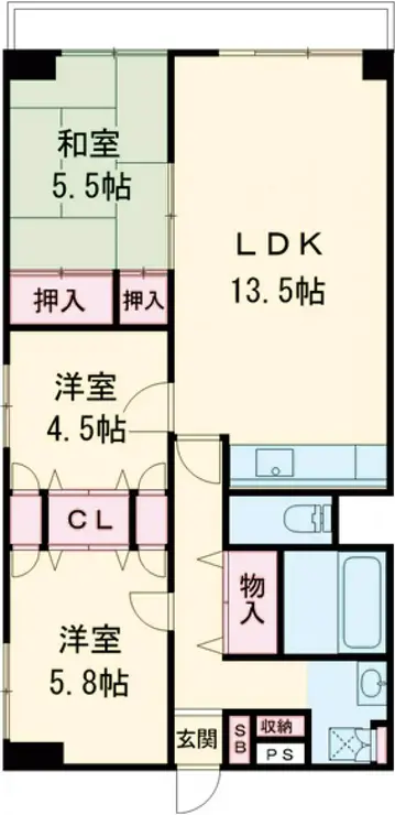 赤羽スカイハイツ 7階階 間取り