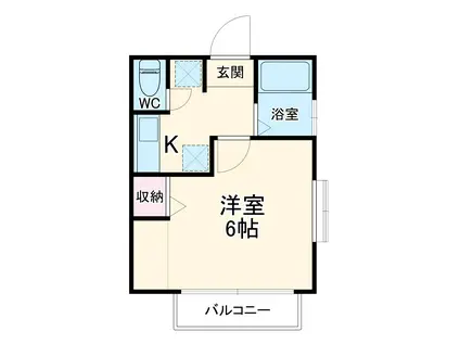 リーベンハウス(1K/1階)の間取り写真