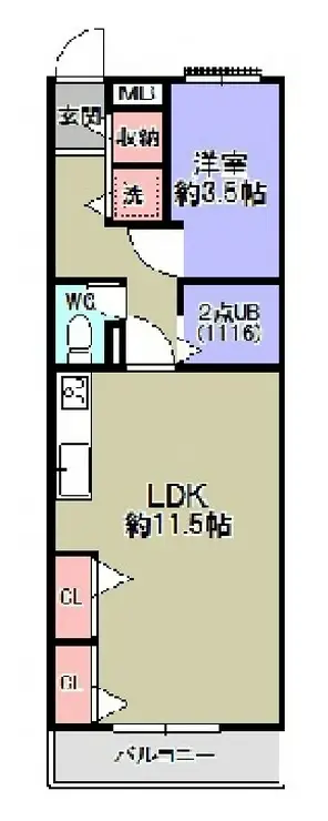 メープルコート芝 3階階 間取り