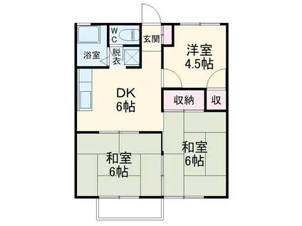 マリンコーポ(3DK/2階)の間取り写真