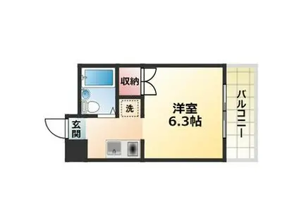 シーズンコート野並(1K/1階)の間取り写真