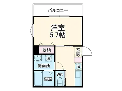 MELDIA東大宮Ⅳ(1K/3階)の間取り写真