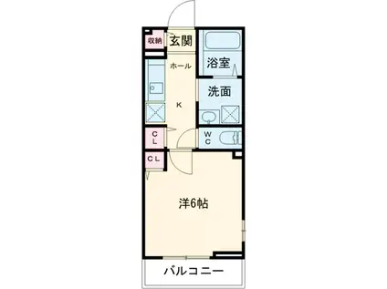 アフロディーテ(1K/1階)の間取り写真