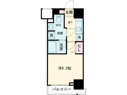 メインステージ立川Ⅴ(1K/13階)の間取り写真