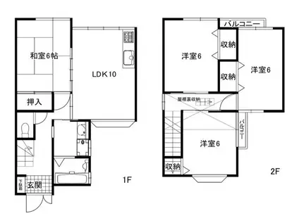 阪急電鉄京都線 桂駅 徒歩9分 2階建 築26年(4LDK)の間取り写真