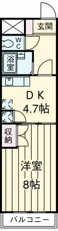 レジデンスクラモト 6階階 間取り