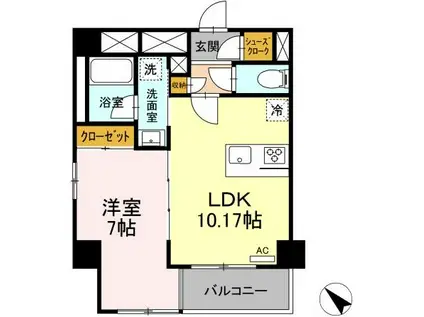 SKグランツ(1LDK/5階)の間取り写真