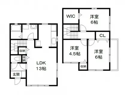 ルシエル南柏(3LDK)の間取り写真