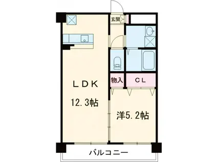 サムティ七隈レイクサイド(1LDK/5階)の間取り写真