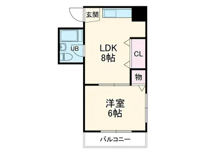 新井マンション(1K/2階)の間取り写真