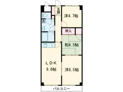 マンション桜(3LDK/3階)の間取り写真
