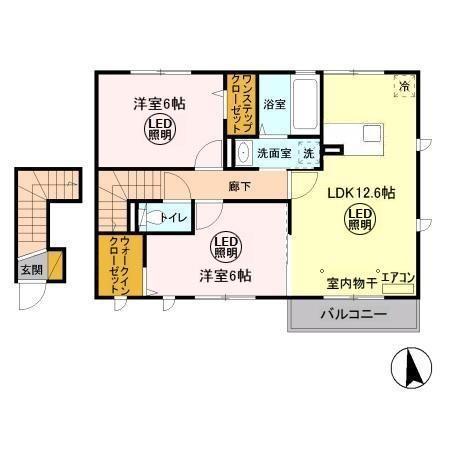 サフィニアA(2LDK/2階)の間取り写真