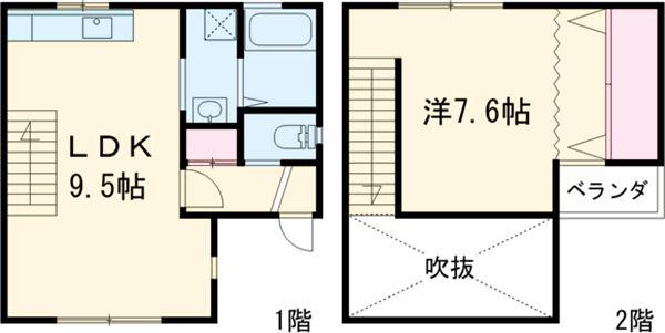 シュエット(1LDK)の間取り写真