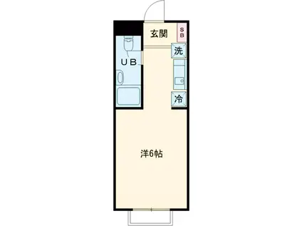 財盛マンション稲城(ワンルーム/1階)の間取り写真